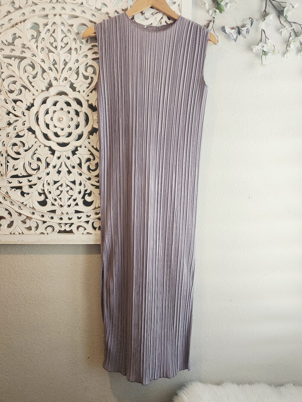 ANINE BING MELANIE PLEATED SHIFT MIDI DRESS SLEEVELESS HIGH NECK SIZE XSMALL - Picture 8 of 17